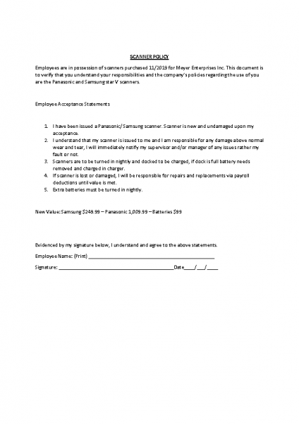 Scanner Policy